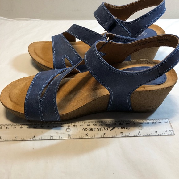 Eurosoft Soffit wedge adjustable comfort sandal Elaine Blue Sizec10 - Picture 11 of 14